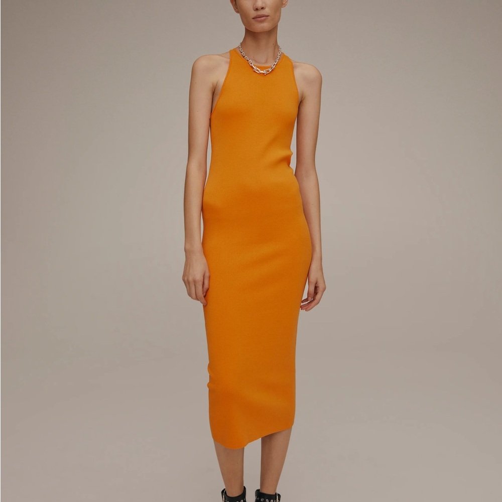 A.L.C Sleeveless Orange Midi Dress